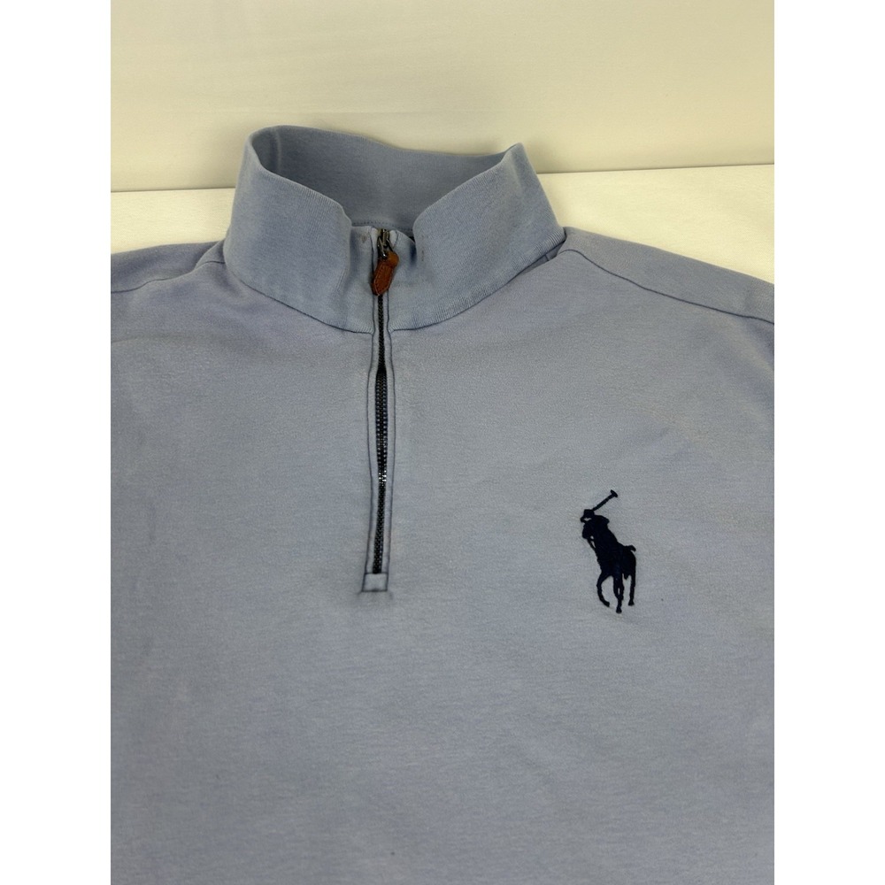 Polo Golf Ralph Lauren Vest 1/4 Zip Light Purple Cotton Men's Large